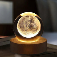 3D Galaxy Crystal Ball Lamp with Plasma Effect