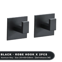 Black Self-Adhesive 3M Wall Hooks