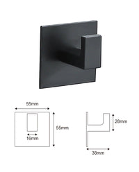 Black Self-Adhesive 3M Wall Hooks