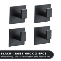 Black Self-Adhesive 3M Wall Hooks