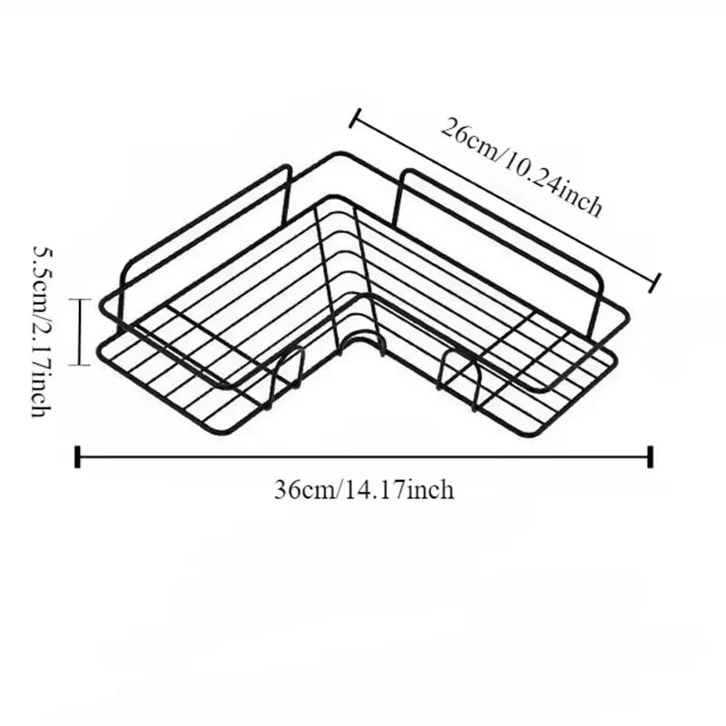 Non-Perforated Wall-Mounted Triangle Shelf